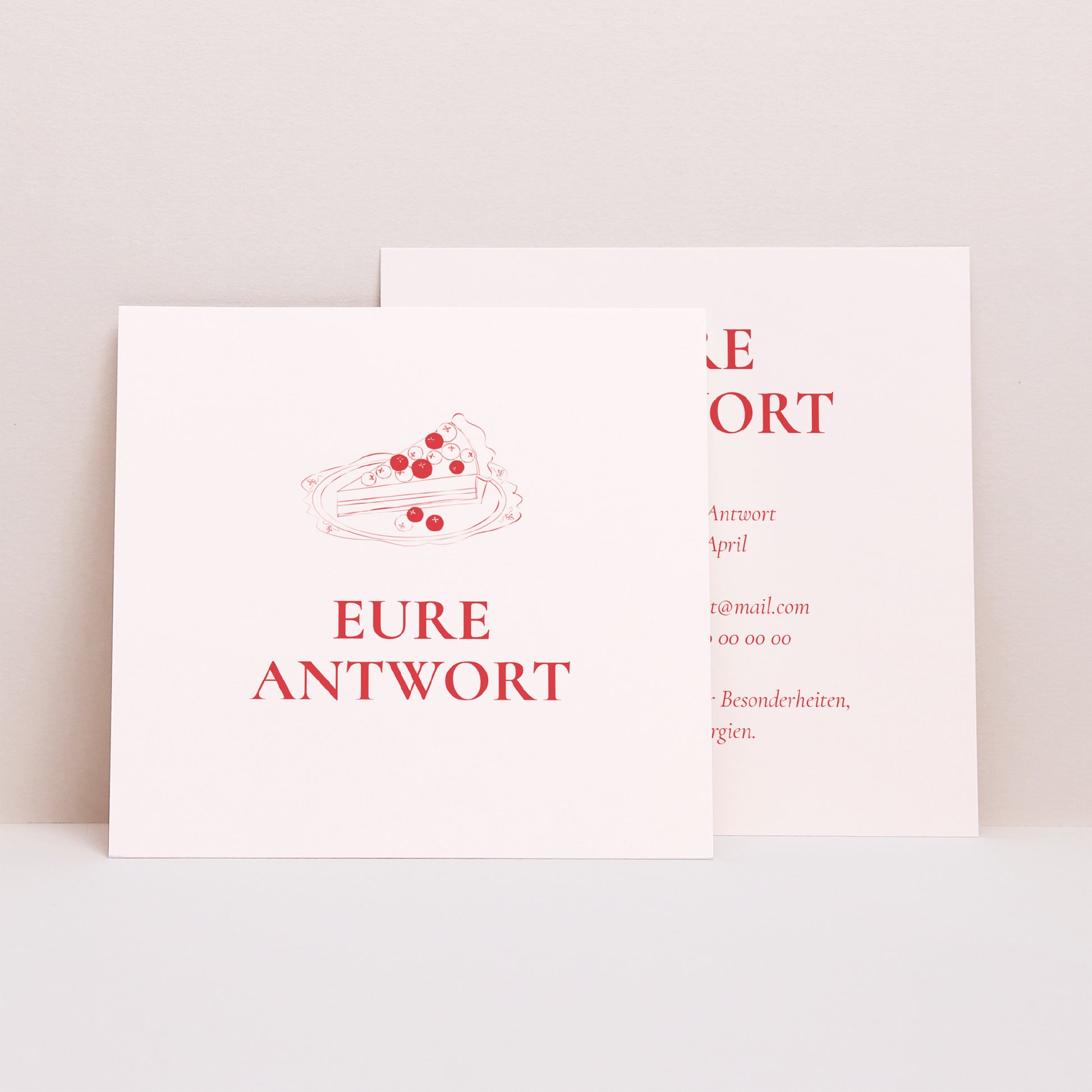 Antwortkarte Hochzeit Quadrat Be our guest! foto N° 1