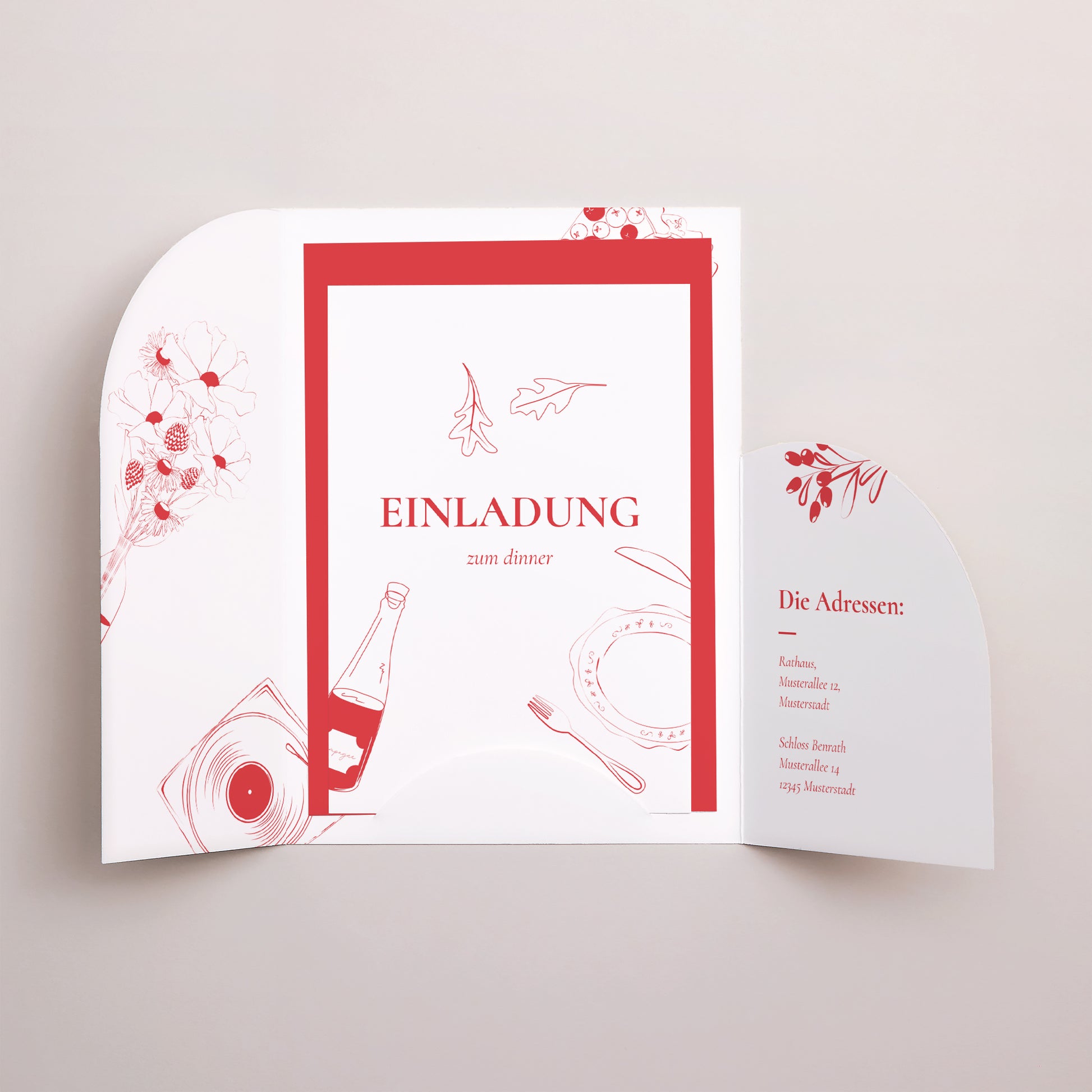 Hochzeitseinladung Hülle für 2 Karten Be our guest! foto N° 2