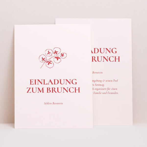 Einladungskarte Hochzeit Porträt Be our guest! foto