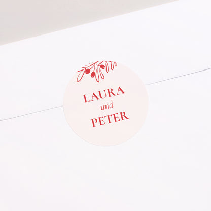 Sticker Hochzeit Rund Be our guest! foto N° 2
