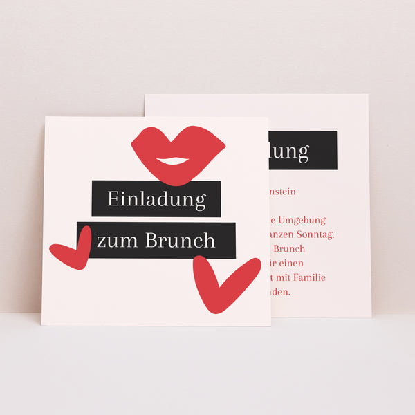 Einladungskarte Hochzeit Quadrat foto