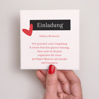 Einladungskarte Hochzeit Quadrat foto N° 3