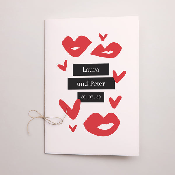 Kirchenheft Hochzeit Doppelflügel Küsschen voller Liebe foto