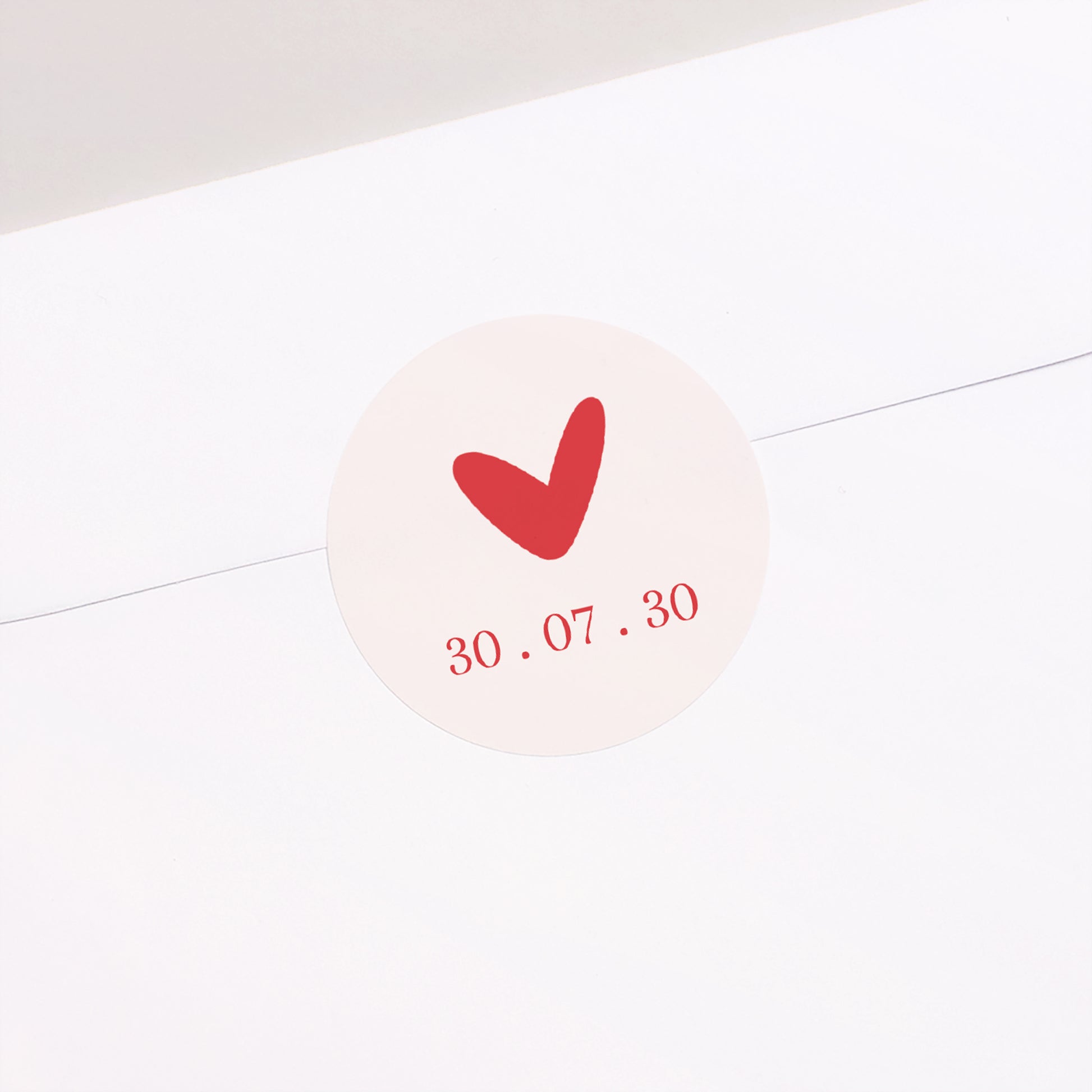 Sticker Hochzeit Rund Küsschen voller Liebe foto N° 2