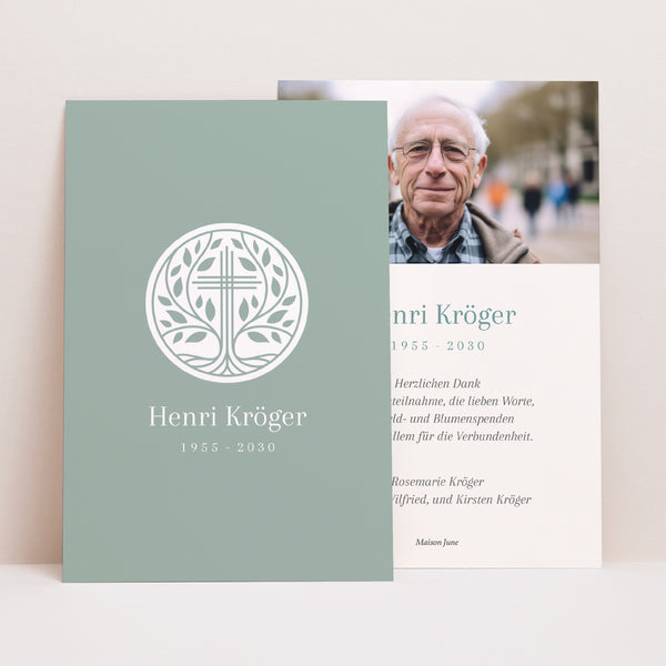 Trauerkarte PortraitPorträt foto