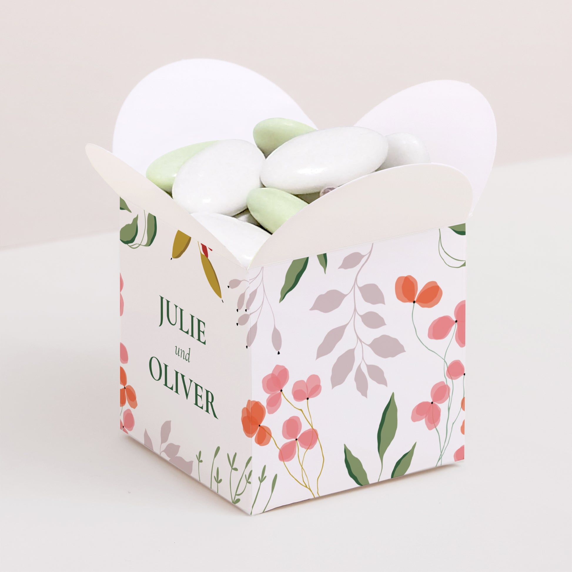 Geschenkbox Hochzeit Schmetterlingsöffnung Pflanzrahmen III foto N° 1
