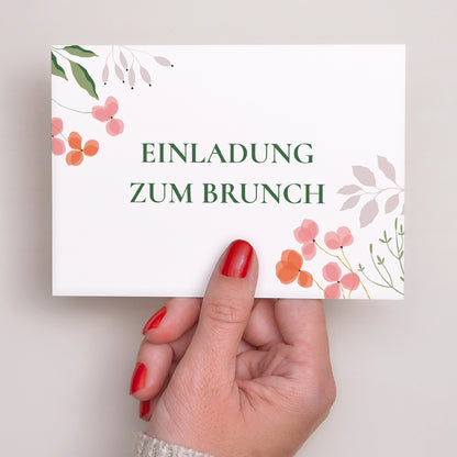 Einladungskarte Hochzeit Landschaft Pflanzrahmen III foto N° 3
