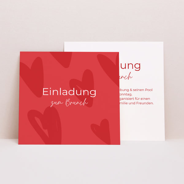 Einladungskarte Hochzeit Quadrat foto