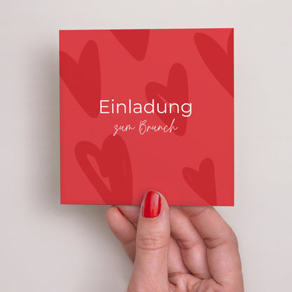 Einladungskarte Hochzeit Quadrat foto N° 2