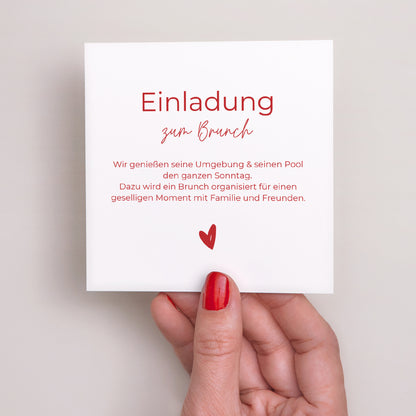 Einladungskarte Hochzeit Quadrat foto N° 3