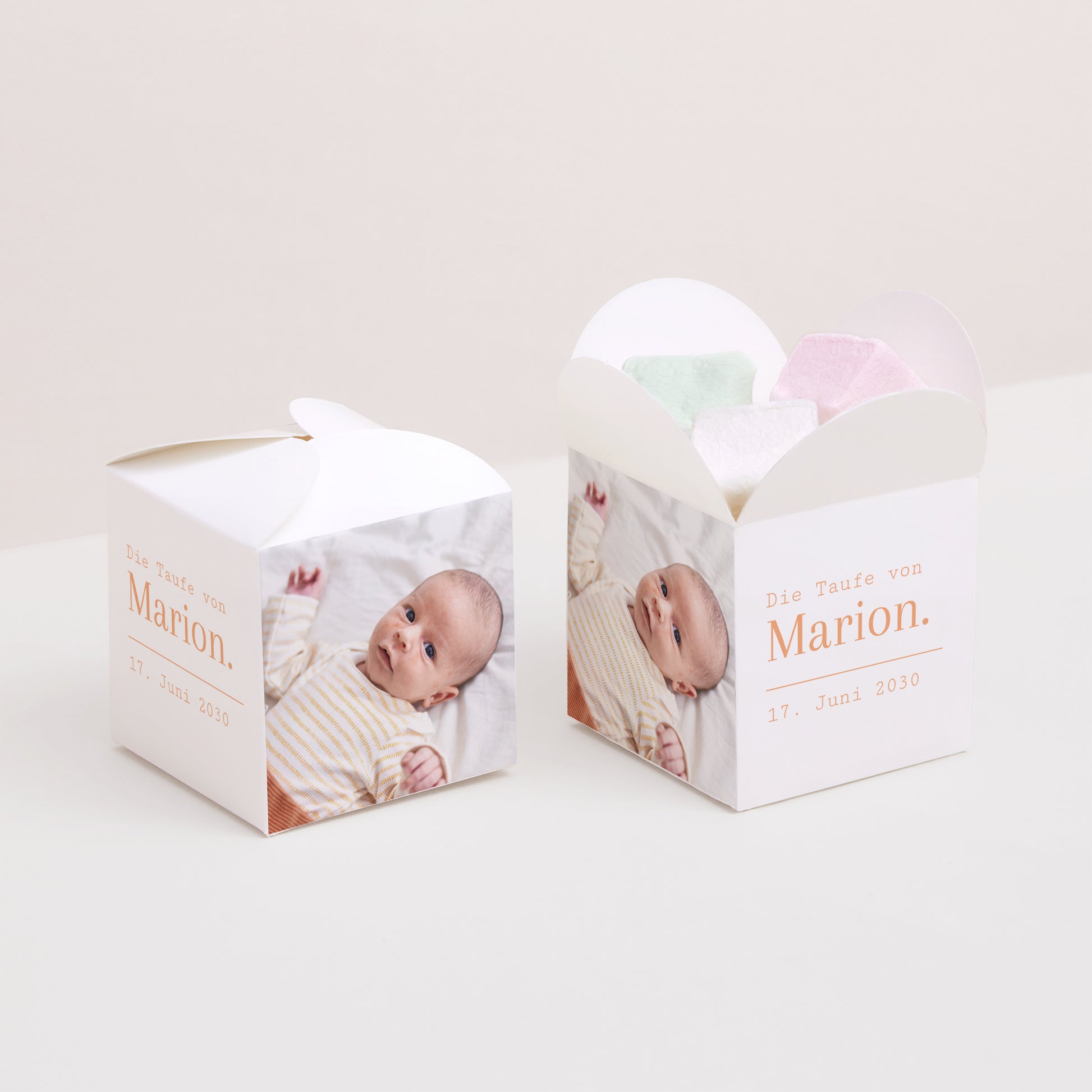 Geschenkbox Taufe Schmetterlingsöffnung foto N° 2