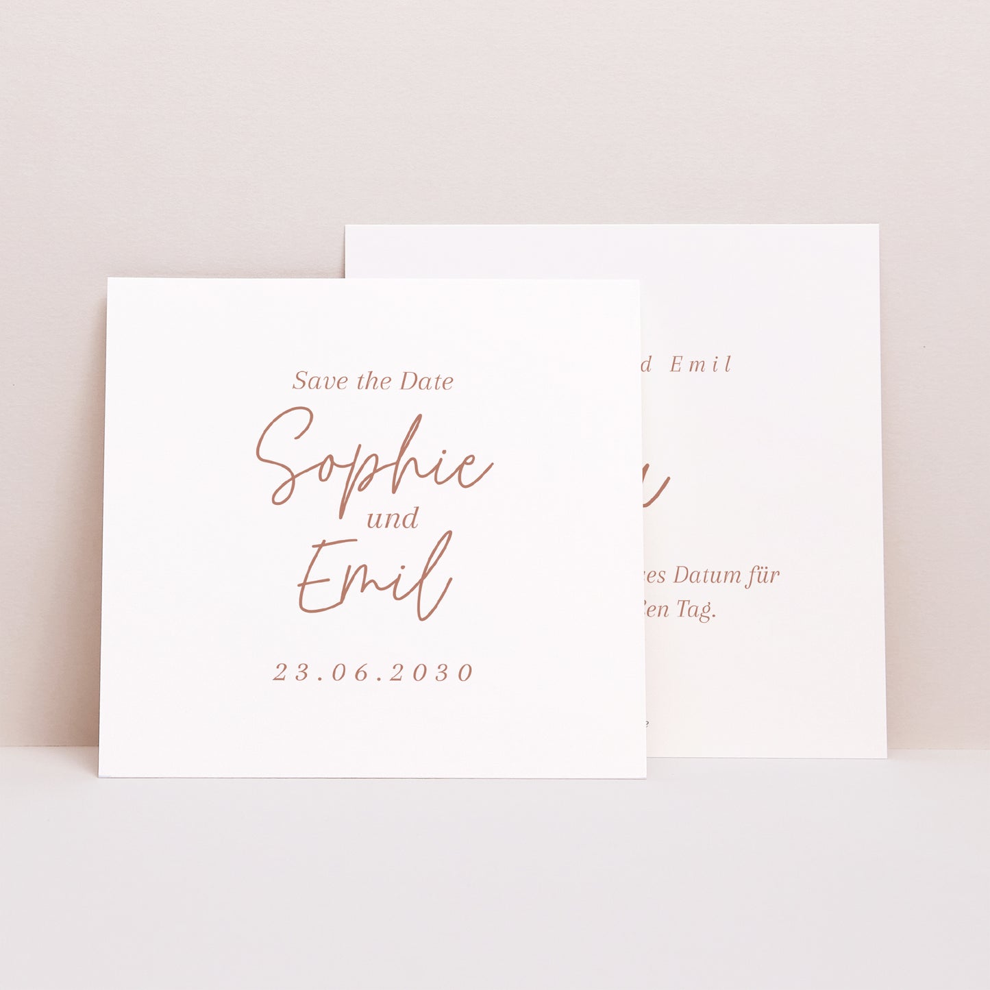Save the date Karte Hochzeit Quadrat Gereinigt foto N° 1