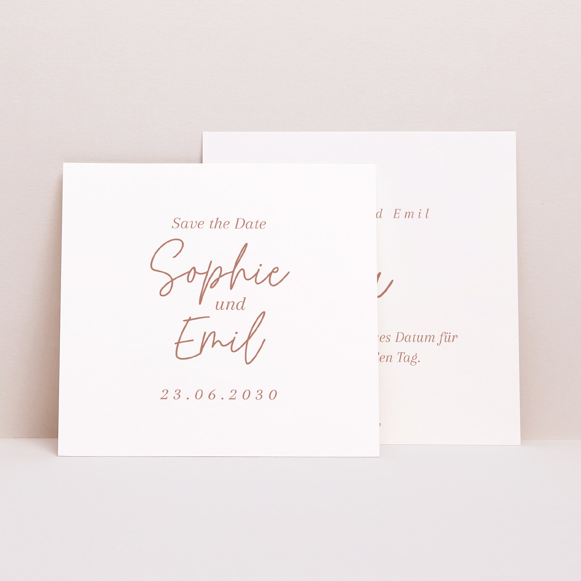 Save the date Karte Hochzeit Quadrat Gereinigt foto N° 1