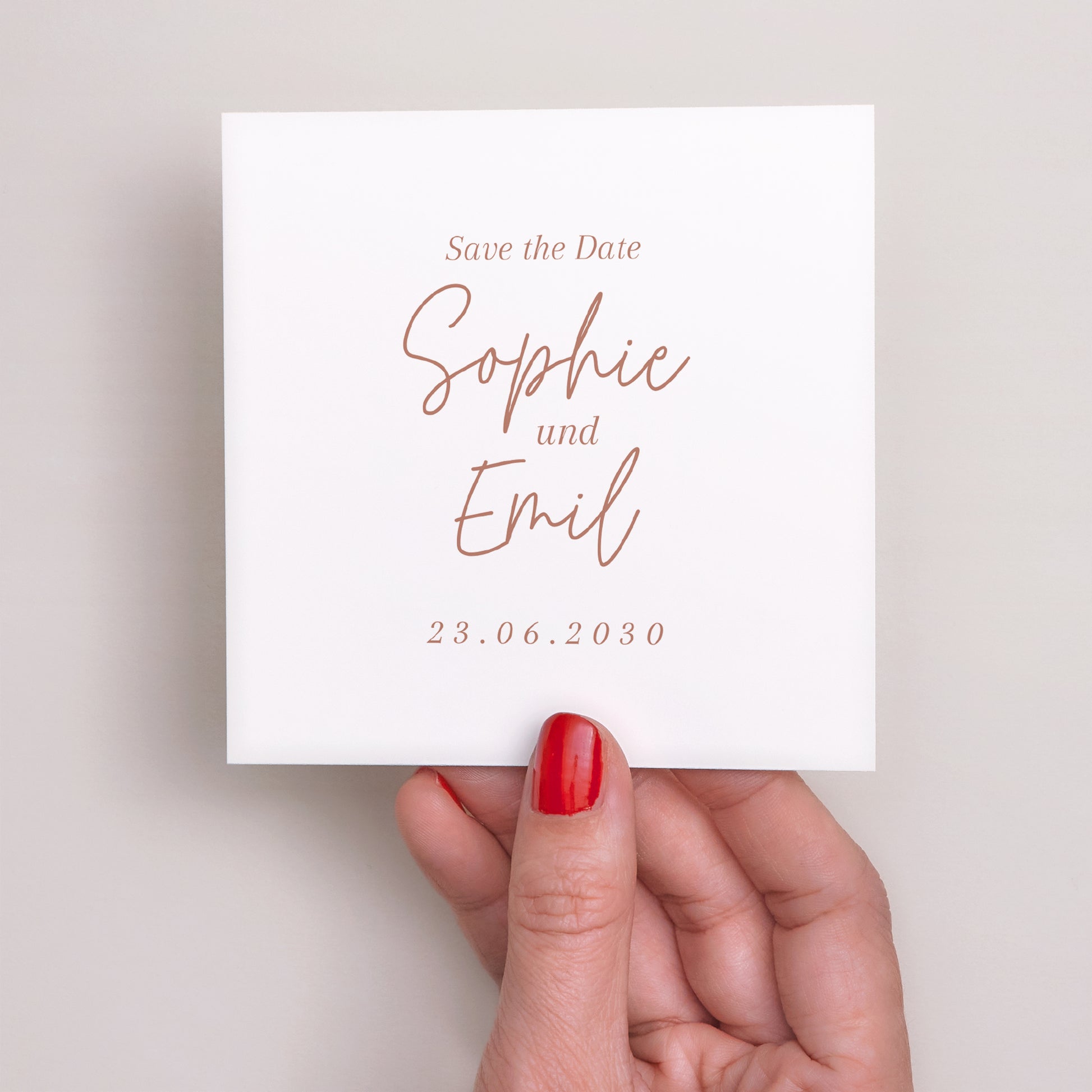 Save the date Karte Hochzeit Quadrat Gereinigt foto N° 2