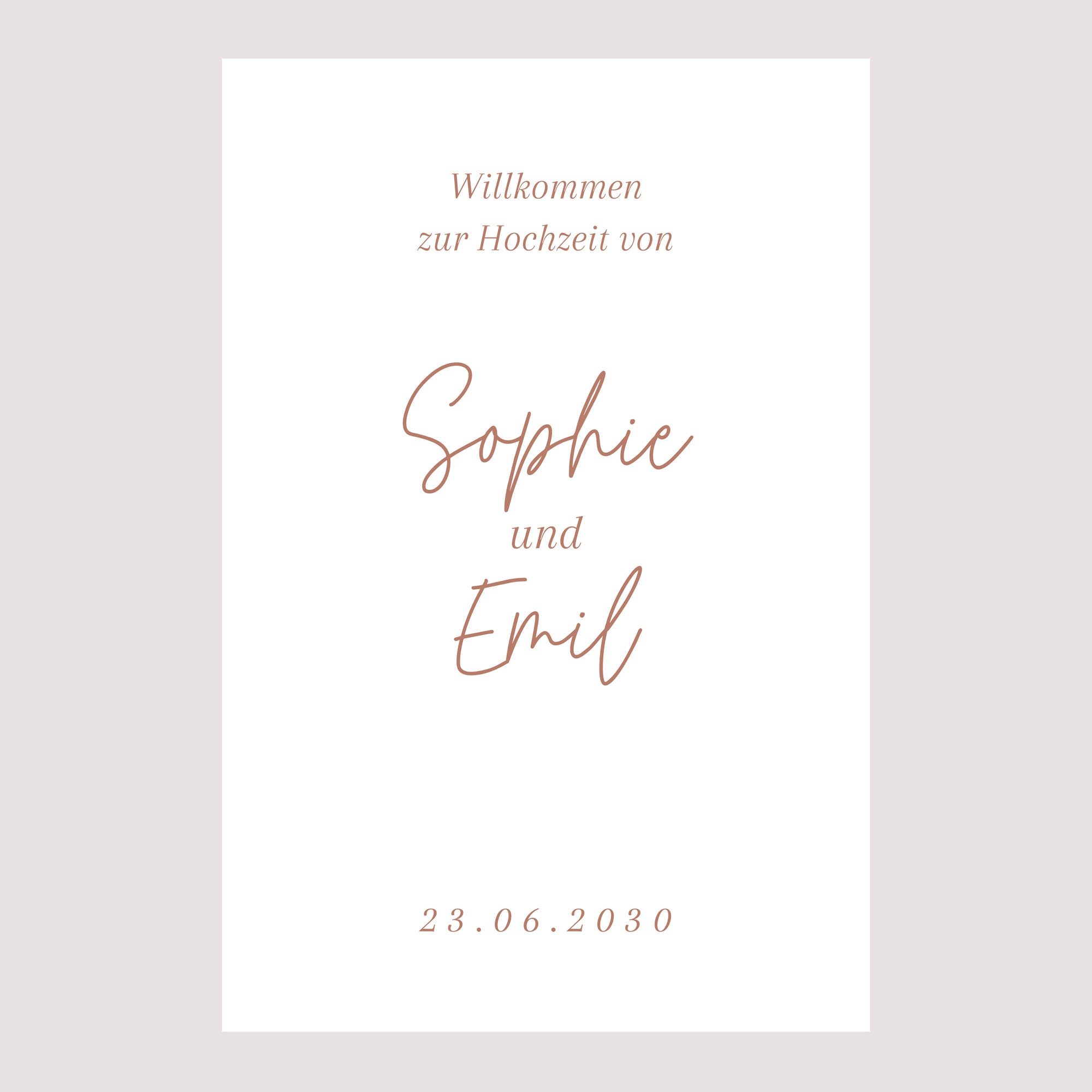 Begrüßungstafel Hochzeit Porträt 60 x 90 cm Gereinigt foto N° 2