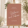Begrüßungstafel Hochzeit Porträt 60 x 90 cm Ziegelstaub foto N° 1