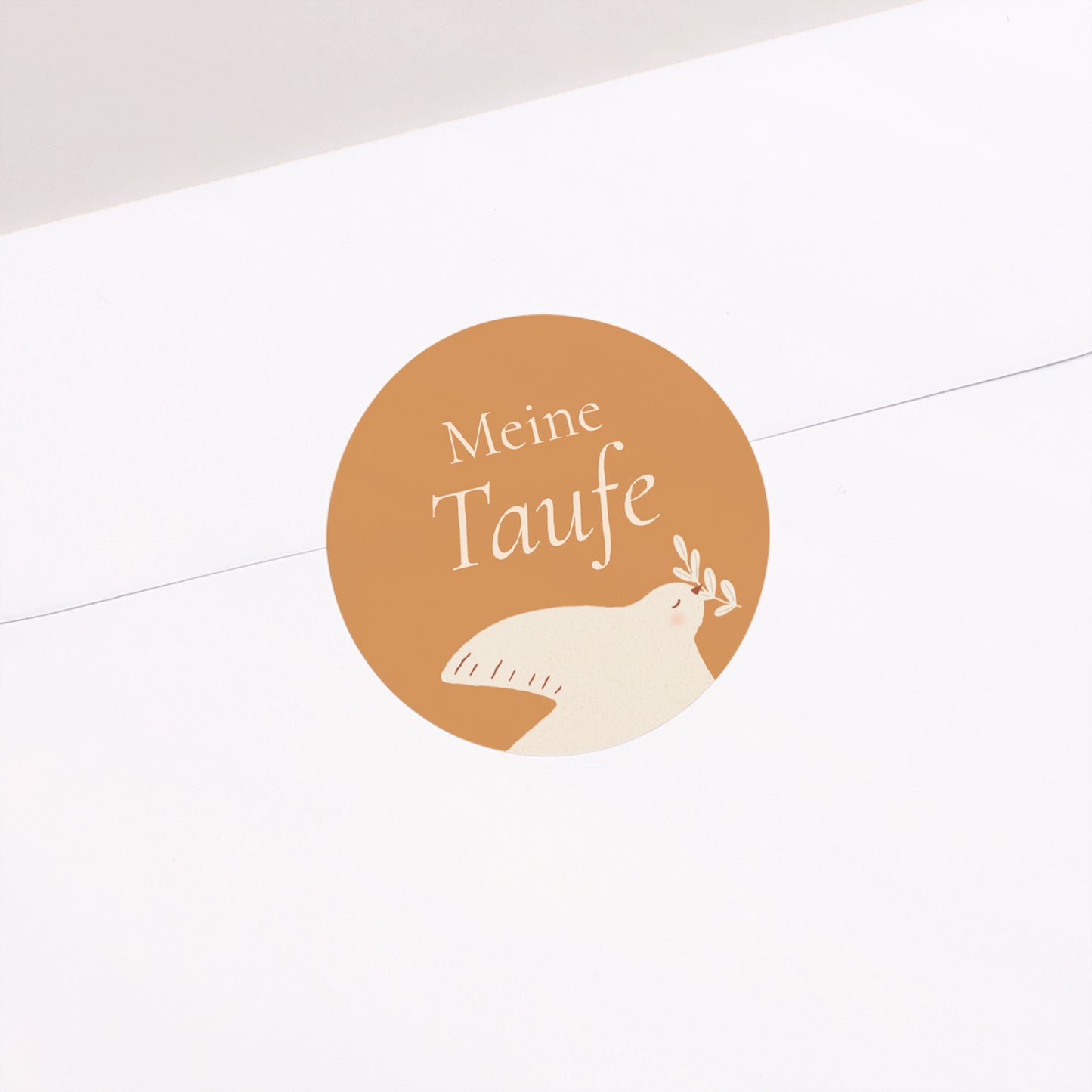 Sticker Taufe Rund Botenvogel foto N° 2