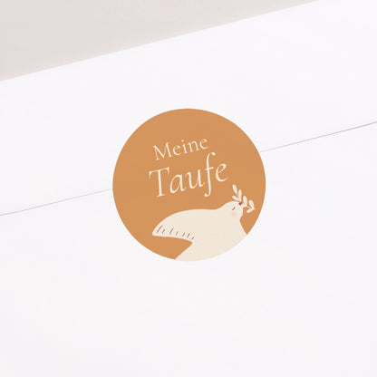 Sticker Taufe Rund Botenvogel foto N° 2