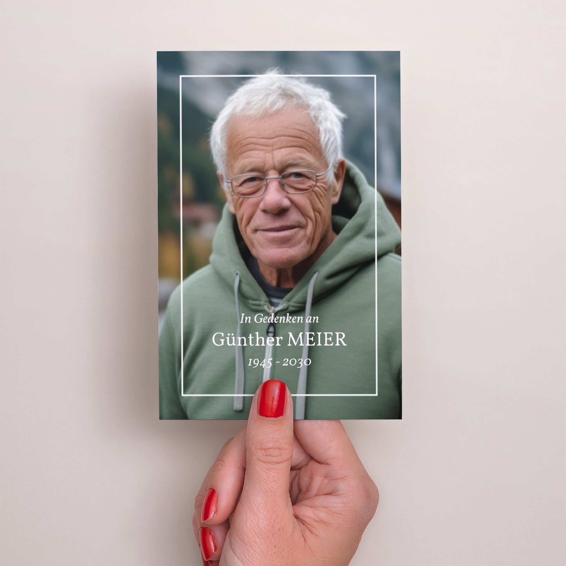 Trauerkarte PortraitPorträt foto N° 2