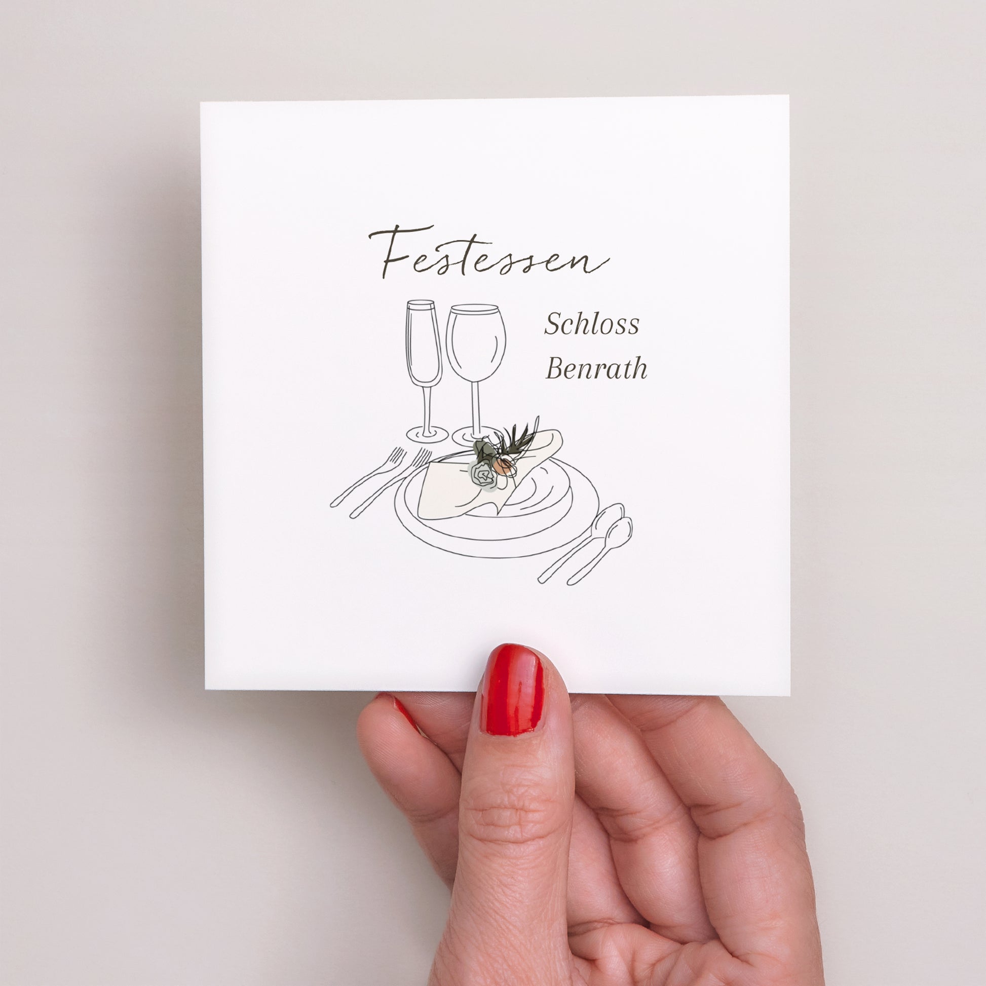 Einladungskarte Hochzeit Quadrat Böhmisches Paar foto N° 2