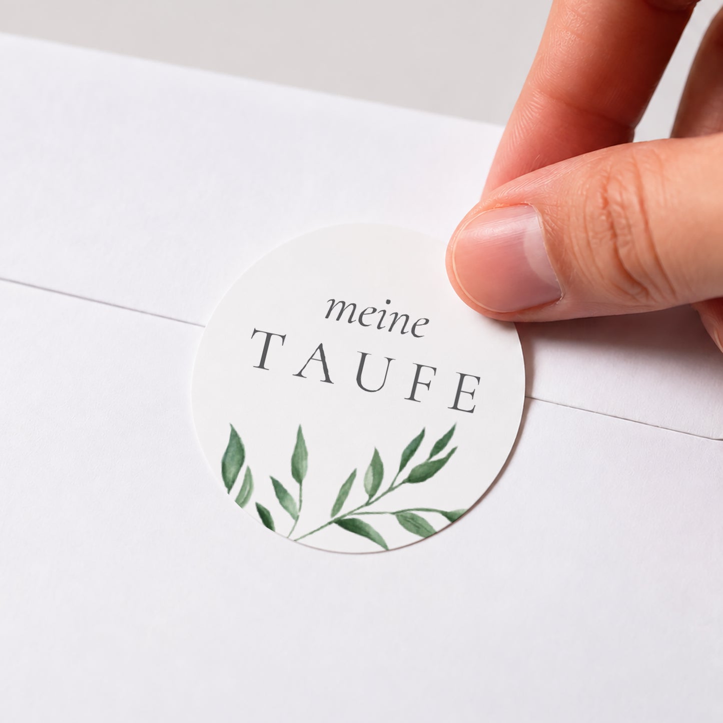 Sticker Taufe Rund Der Olivenbaum der Liebe foto N° 1