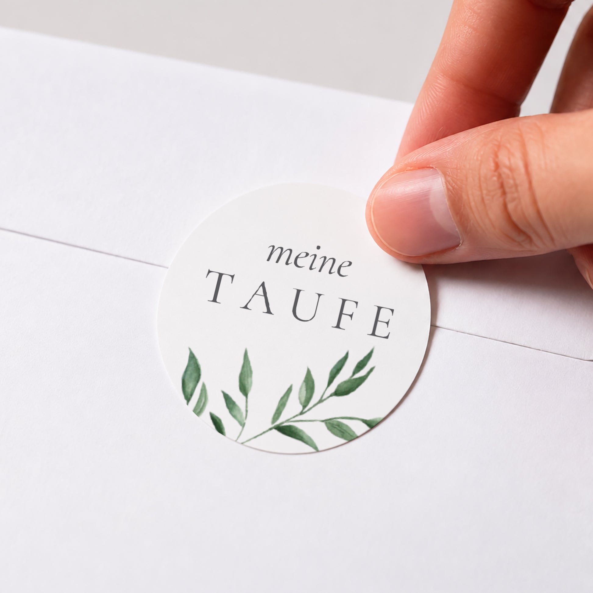 Sticker Taufe Rund Der Olivenbaum der Liebe foto N° 1