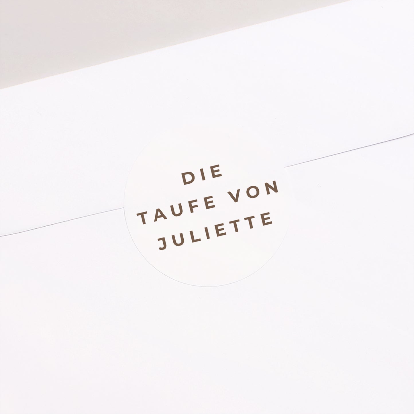 Sticker Taufe Rund Text und Foto foto N° 2