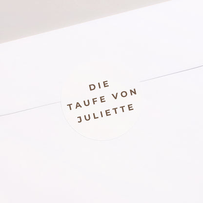 Sticker Taufe Rund Text und Foto foto N° 2