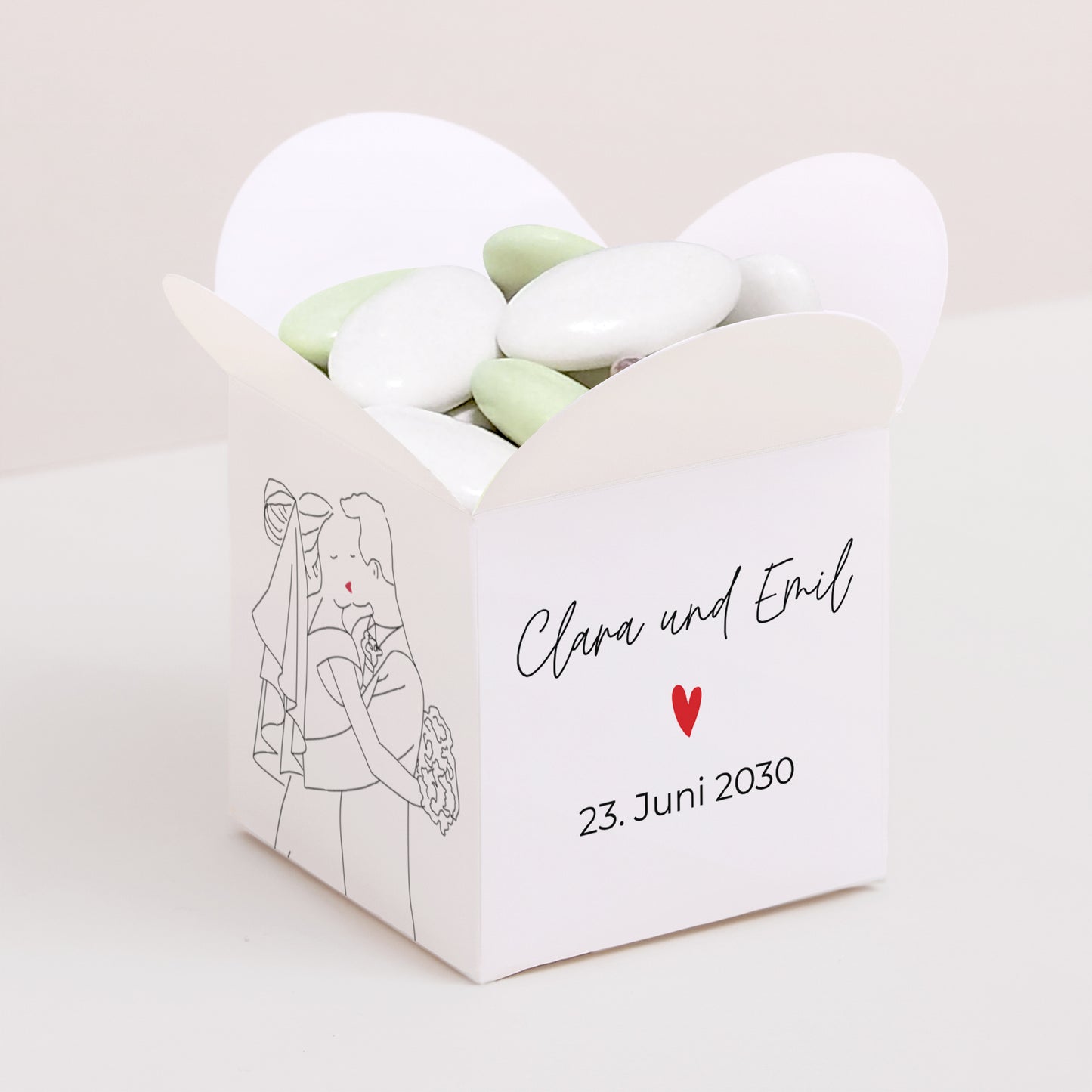 Geschenkbox Hochzeit Schmetterlingsöffnung foto N° 1