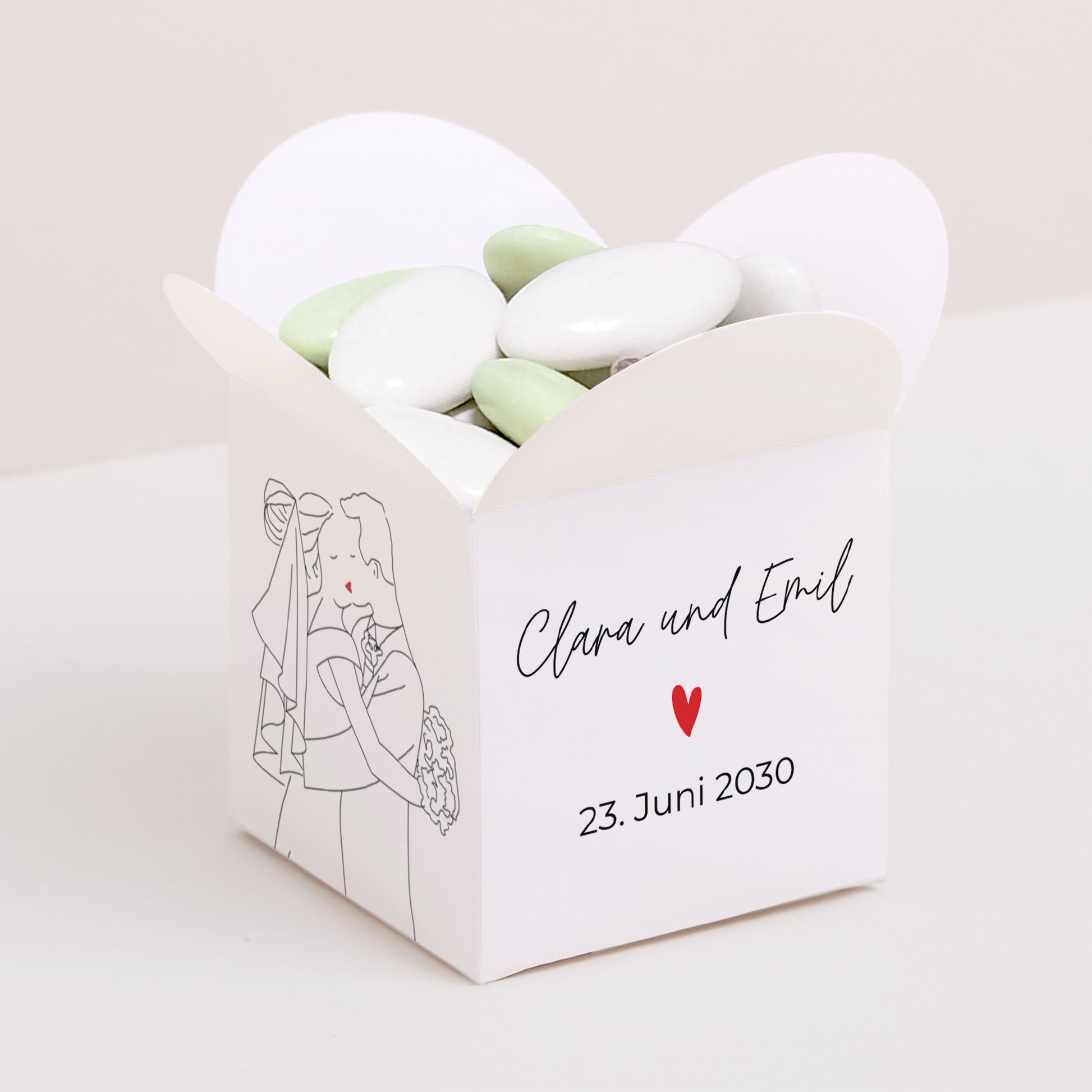 Geschenkbox Hochzeit Schmetterlingsöffnung foto N° 1