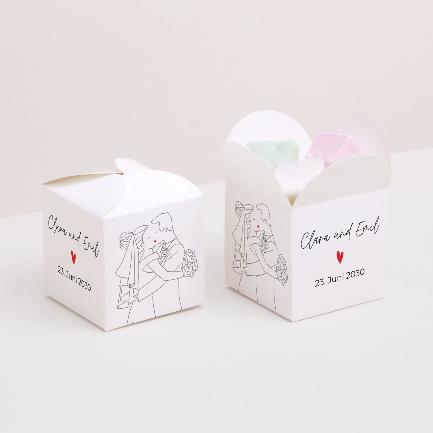 Geschenkbox Hochzeit Schmetterlingsöffnung foto N° 2