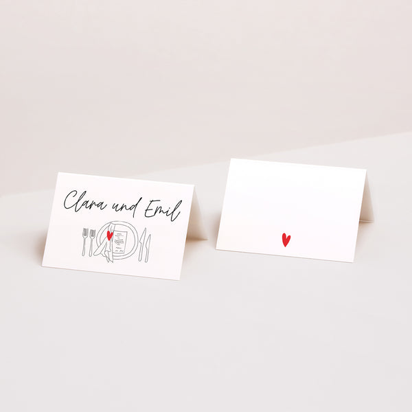 Tischkarten Hochzeit Quer foto