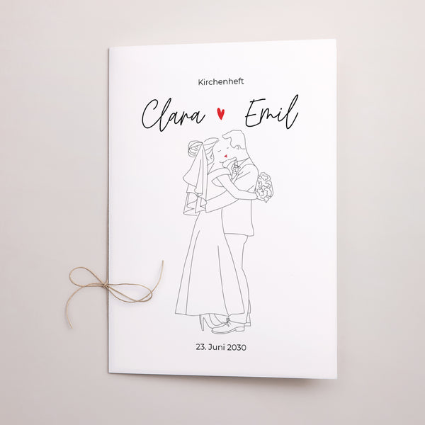 Kirchenheft Hochzeit Doppelflügel Die glücklich Verheirateten foto
