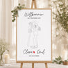 Begrüßungstafel Hochzeit Porträt 60 x 90 cm foto N° 1