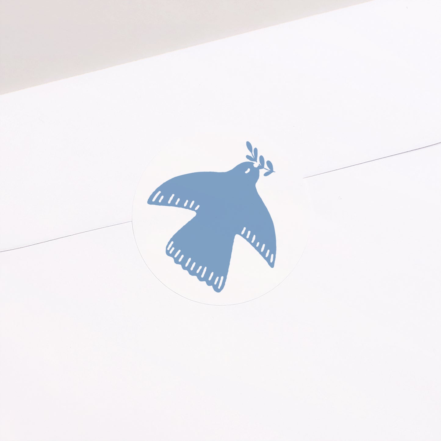 Sticker Taufe Rund Goldener Vogel foto N° 2