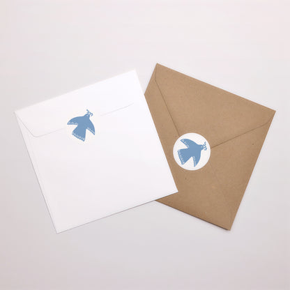 Sticker Taufe Rund Goldener Vogel foto N° 4