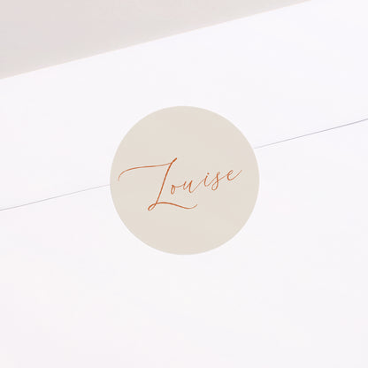Sticker Taufe Rund Medaillon Blume foto N° 2