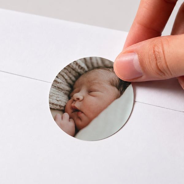 Sticker Geburt Rund Die Hübscheste foto
