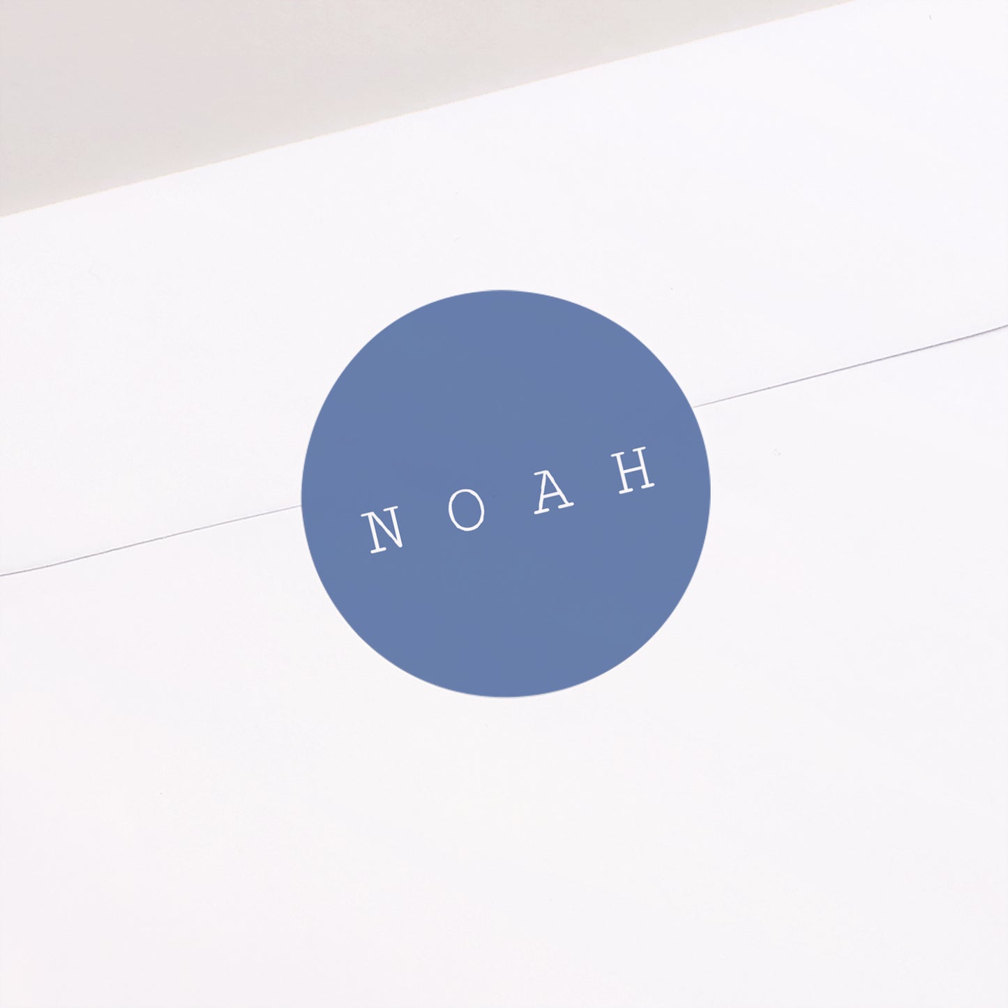 Sticker Taufe Rund Blau eingerahmt foto N° 2