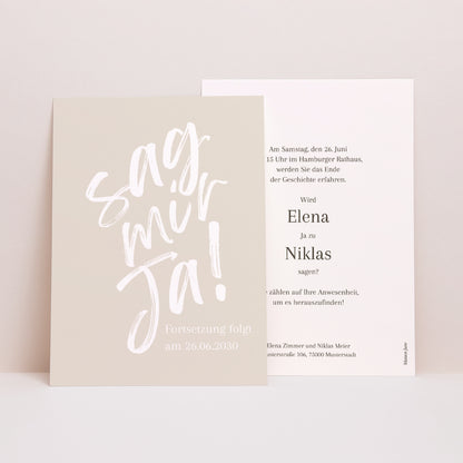 Hochzeitseinladung Sag ja foto N° 1