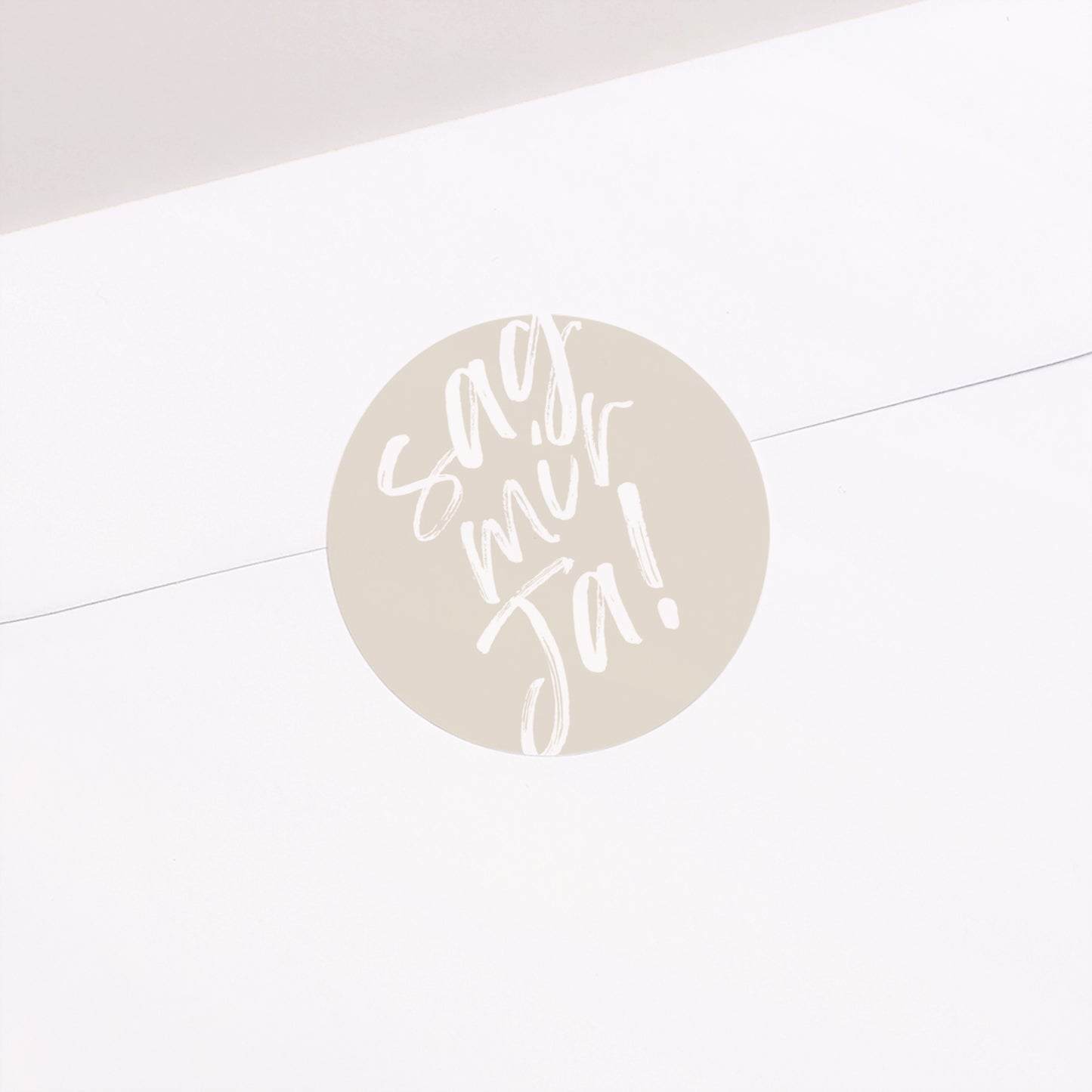 Sticker Hochzeit Rund Sag ja foto N° 2