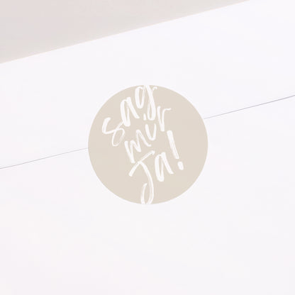 Sticker Hochzeit Rund Sag ja foto N° 2