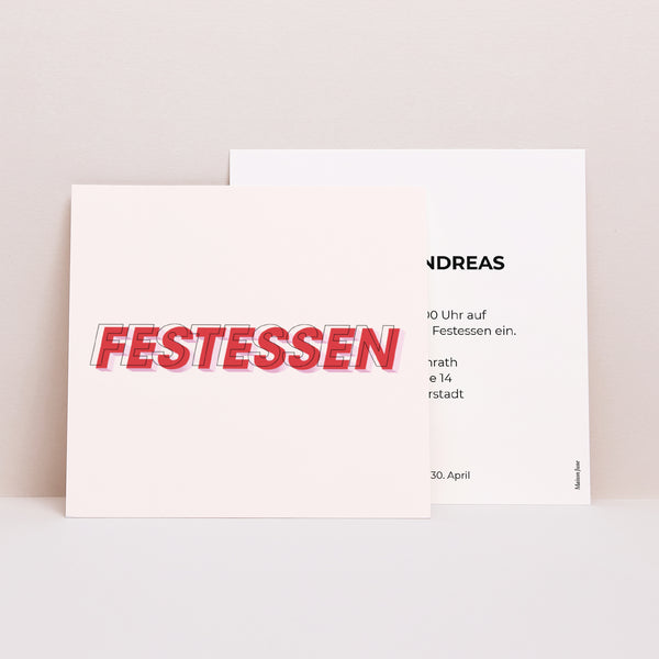 Einladungskarte Hochzeit Quadrat foto