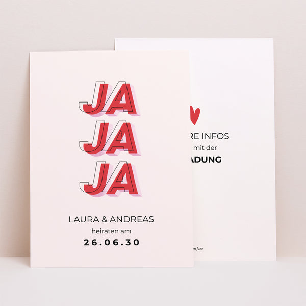 Save the date Karte Hochzeit Porträt foto