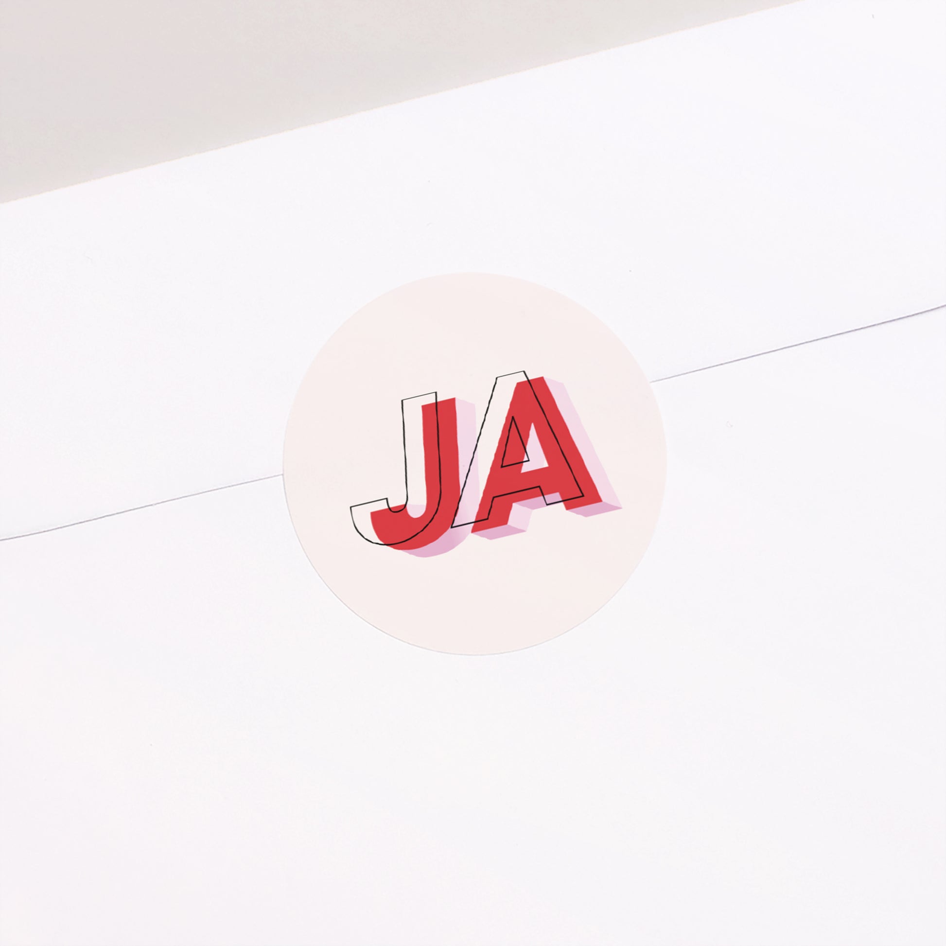 Sticker Hochzeit Rund 3D JA foto N° 2