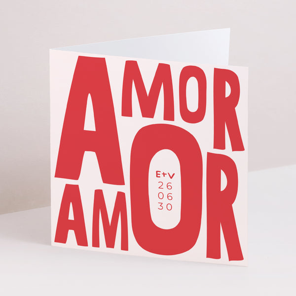 Hochzeitseinladung Doppelflügelfenster Amor Amor foto