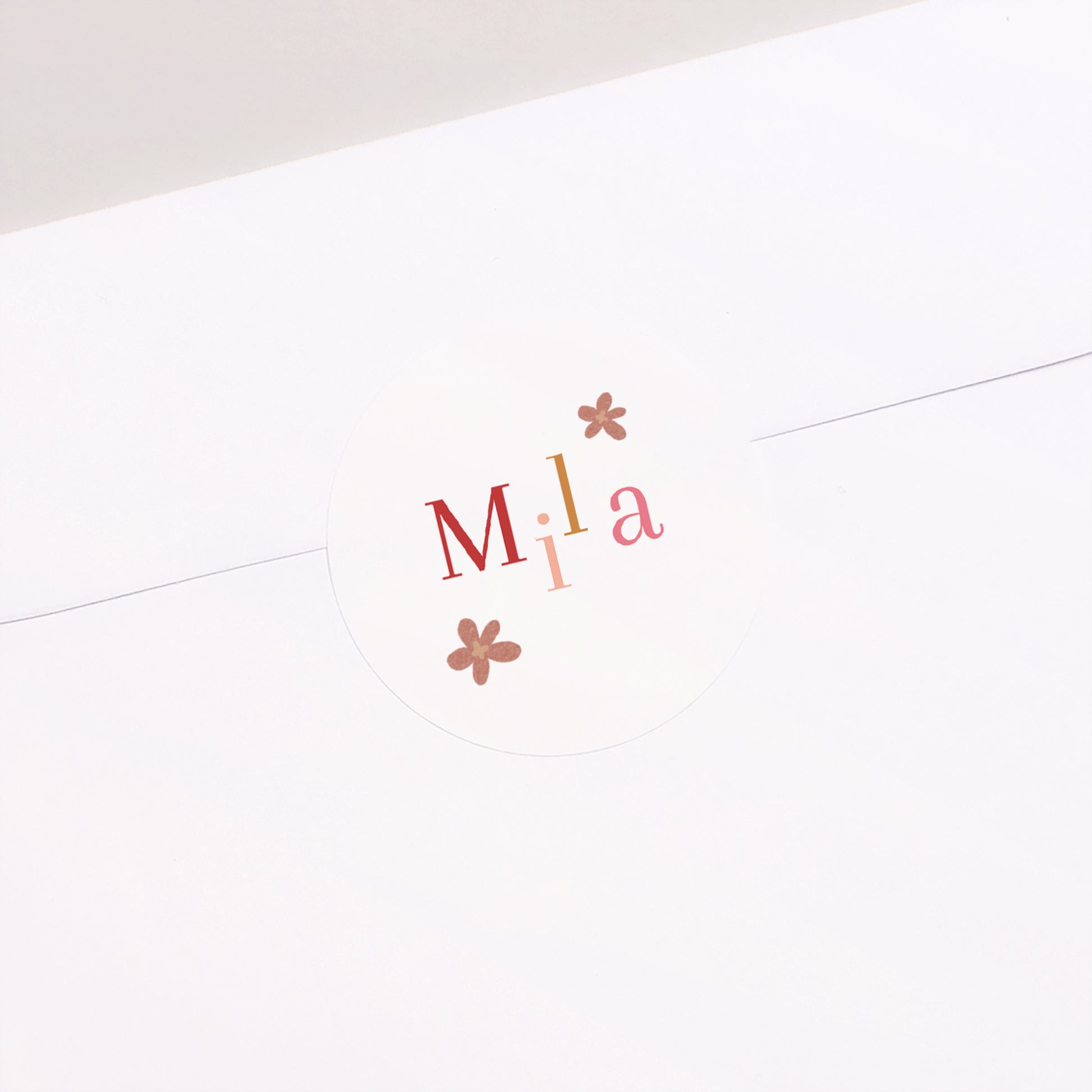 Sticker Geburt Rund Typo Farben foto N° 2
