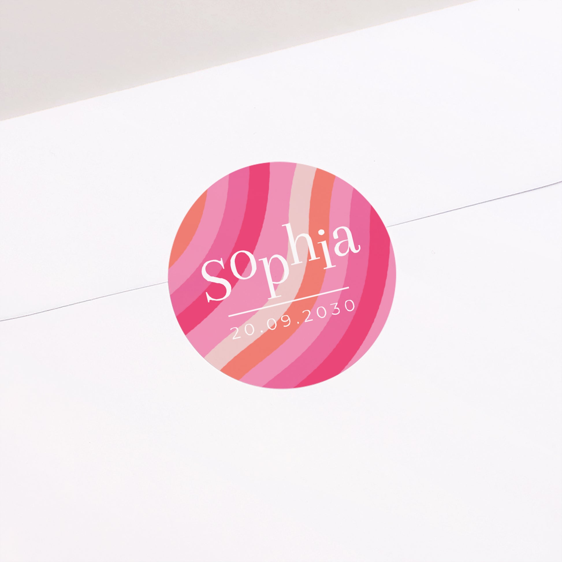 Sticker Geburt Rund groovy baby foto N° 2