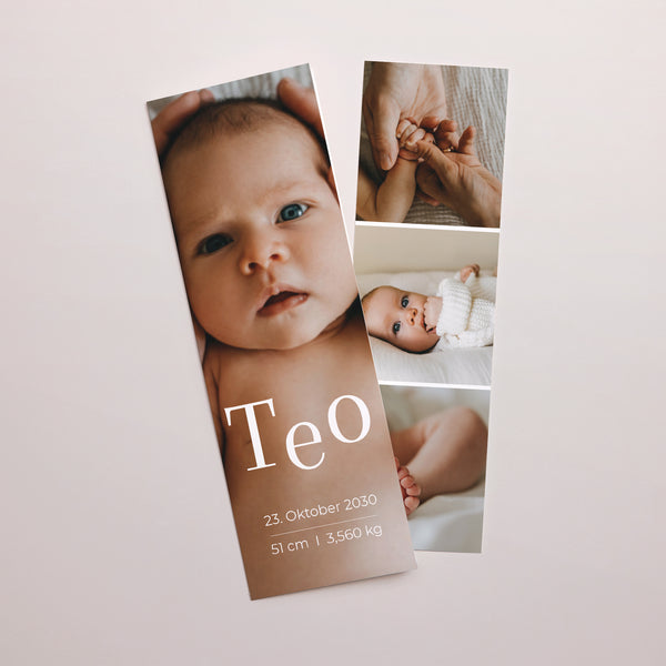 Geburtskarten Fotoautomaten Lesezeichen foto