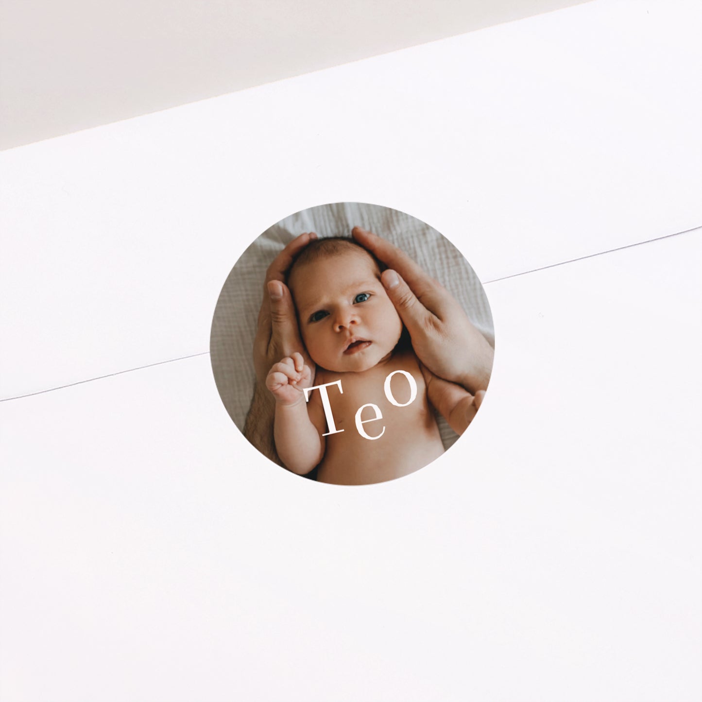 Sticker Geburt Rund Full photo foto N° 2